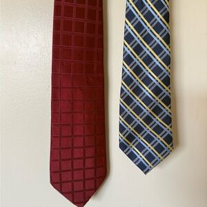 2 for 1! Red and Blue Patterned Ties